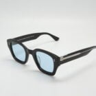 Axel E2B - Square black glasses, light blue Carl Zeiss lenses