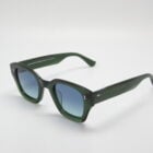Axel E9 — Lunettes carrées vert crystal, verres bleu-vert Carl Zeiss