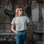 César E18E20 — Lunettes crystal et écaille, verres verts Carl Zeiss