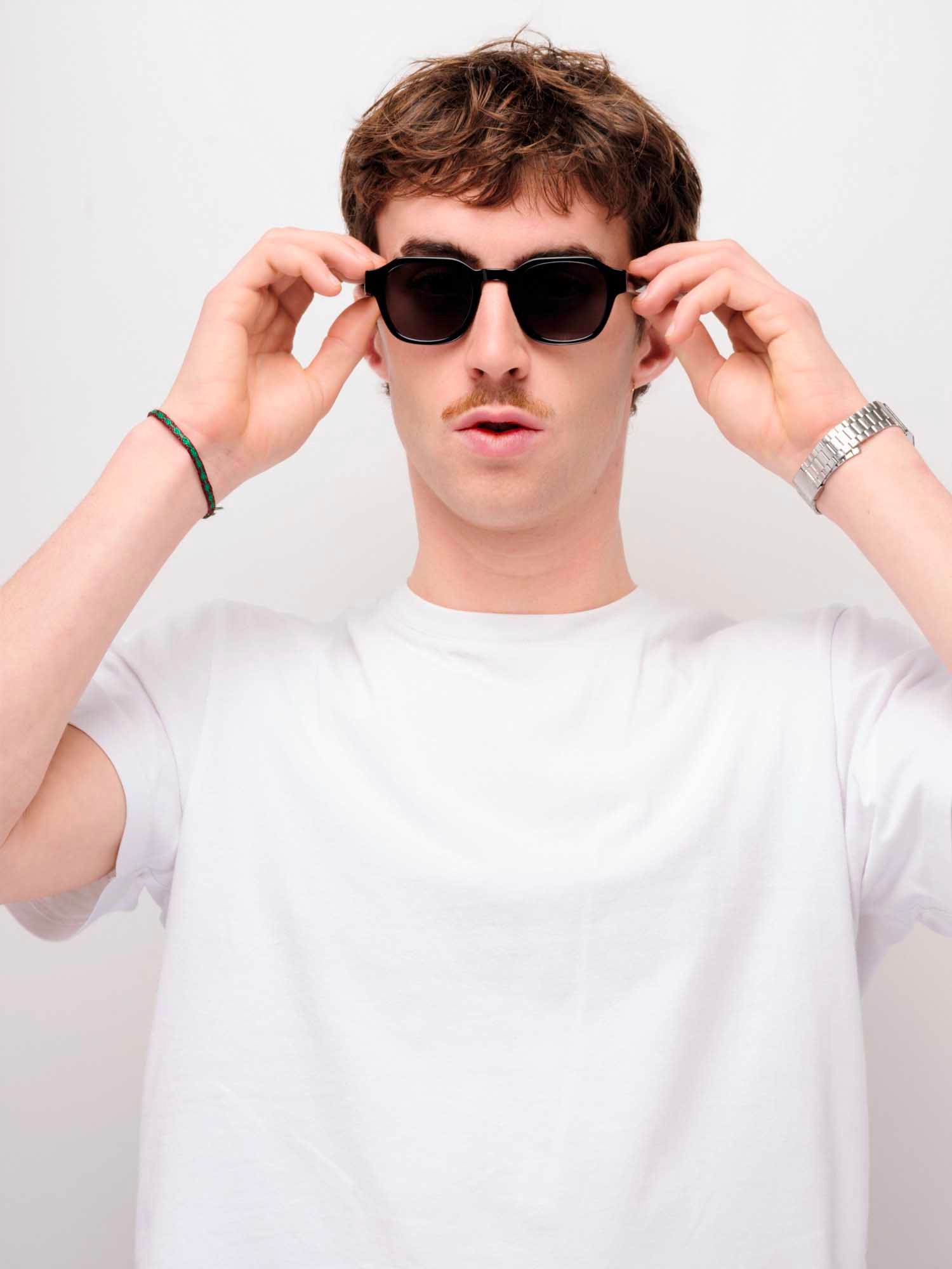 Geo E2 - Lunettes noires en bioacétate, verres polarisés Carl Zeiss