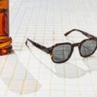 Geo E20 - Brown Tortoiseshell Glasses, Green Carl Zeiss Lenses