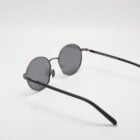 Leo E2 — Lunettes rondes gun metal, verres noirs polarisés Carl Zeiss