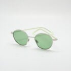 Leo E28 - Round silver glasses, green Carl Zeiss lenses
