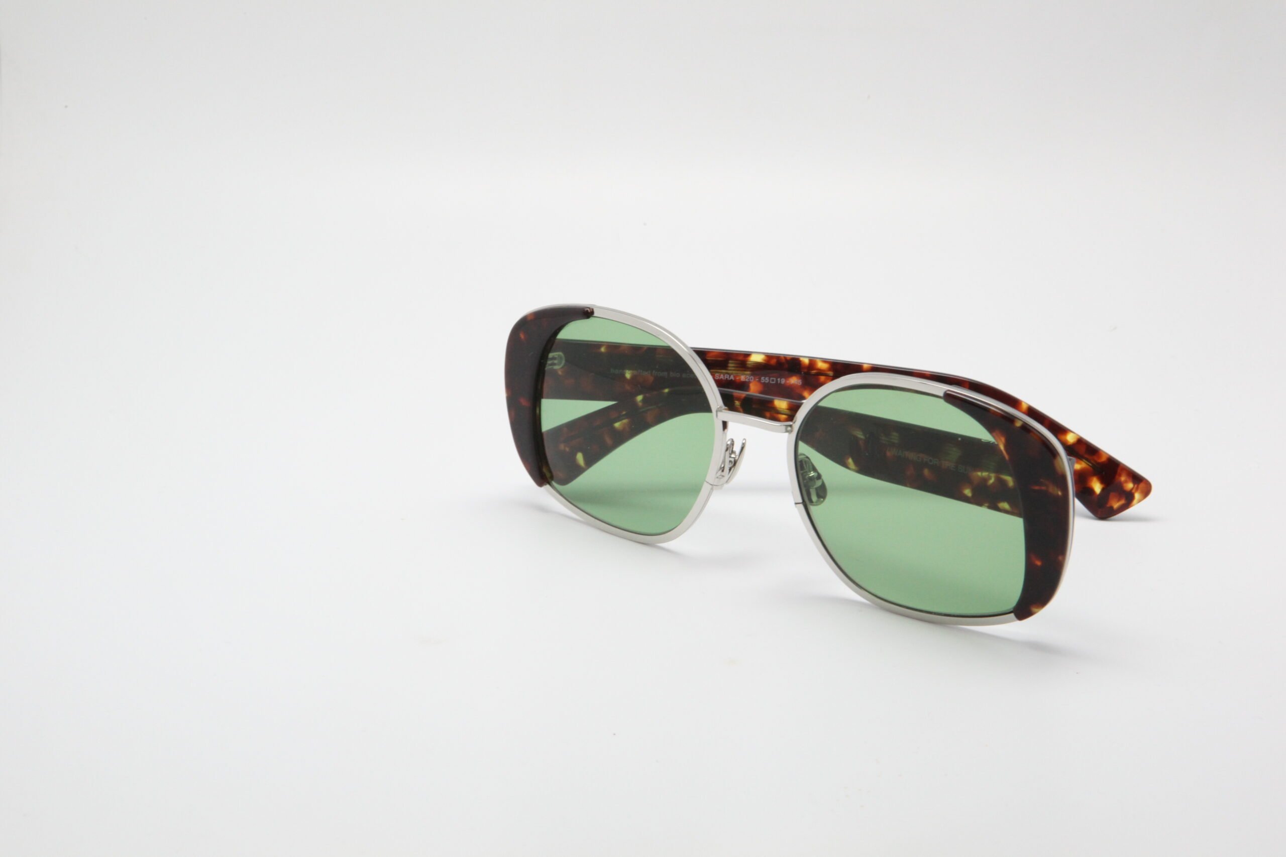 Sara E20 — Lunettes silver écaille, verres verts Carl Zeiss
