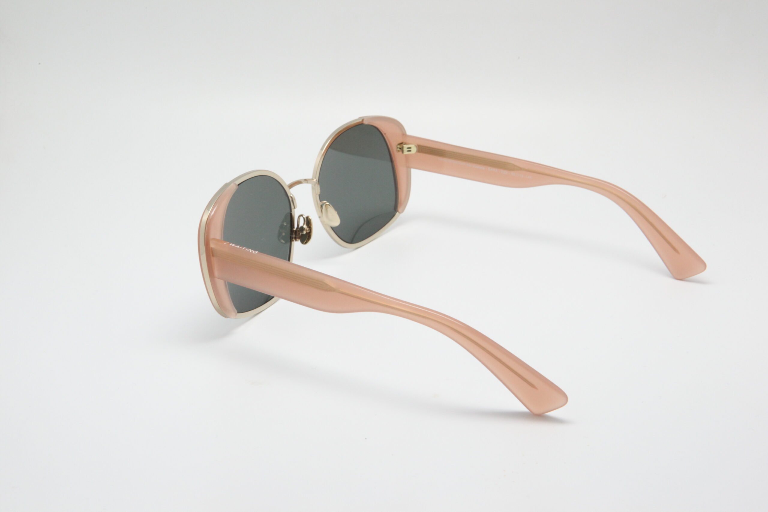 Sara E22 — Lunettes or pâle crystal terracotta, verres verts Carl Zeiss
