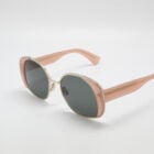 Sara E22 - Pale gold crystal terracotta glasses, green Carl Zeiss lenses