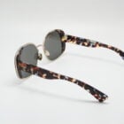 Sara E27 — Lunettes or pâle écaille lazuli, verres noirs Carl Zeiss