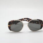 Sara E27 — Lunettes or pâle écaille lazuli, verres noirs Carl Zeiss