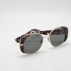 Sara E27 — Lunettes or pâle écaille lazuli, verres noirs Carl Zeiss