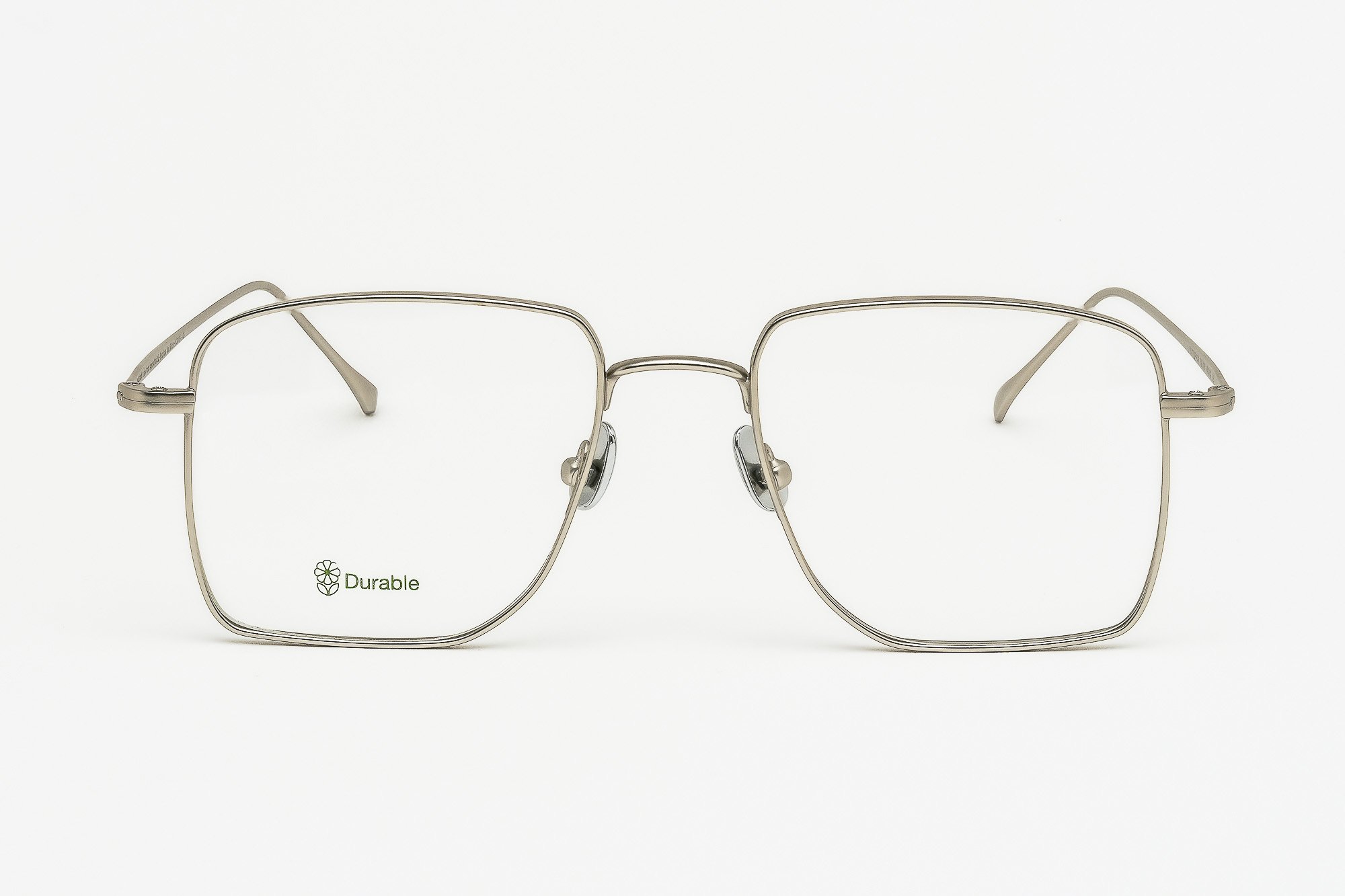 Baptiste Mat Silver — Monture optique en métal recyclé, design minimaliste