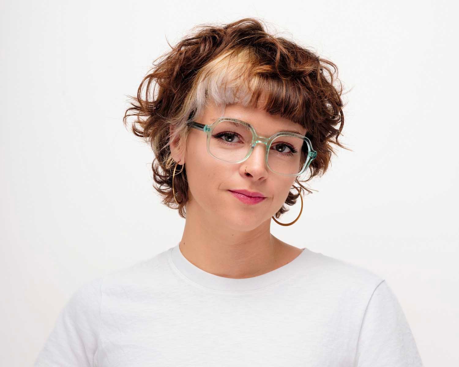 ALIZEE E31L9 - Monture optique en bio-acétate, design lumineux