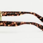 Lunettes de soleil CED E18E20 en bio-acétate champagne avec branches écaille foncé et verres vert profond Carl Zeiss® catégorie 3. Protection UV optimale et design lumineux.